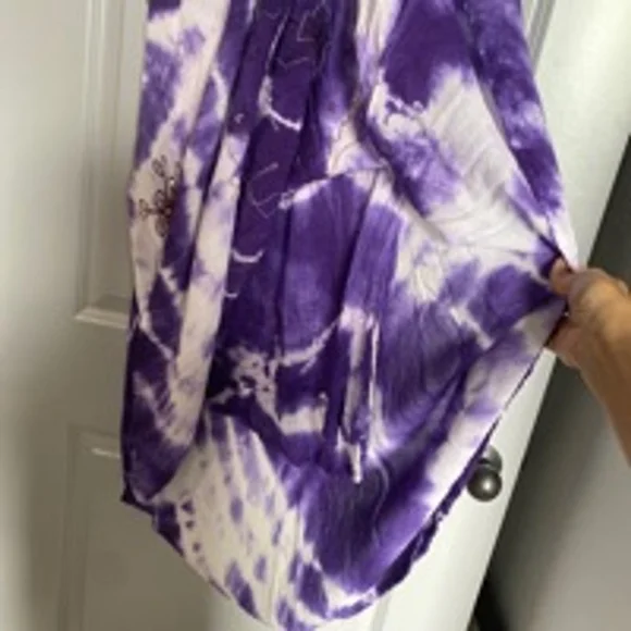Women's pink Apple women Skirt Size L Purple White Tie Dye - Picture 2 of 4